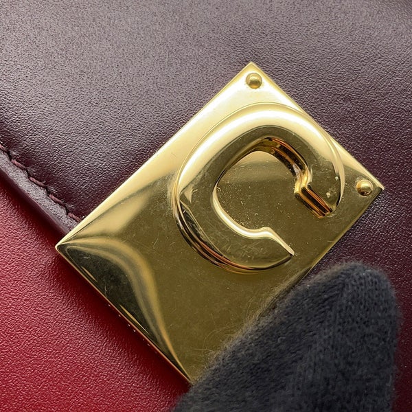 セリーヌ チェーンウォレット C セー バイカラー レザー CELINE 長財布