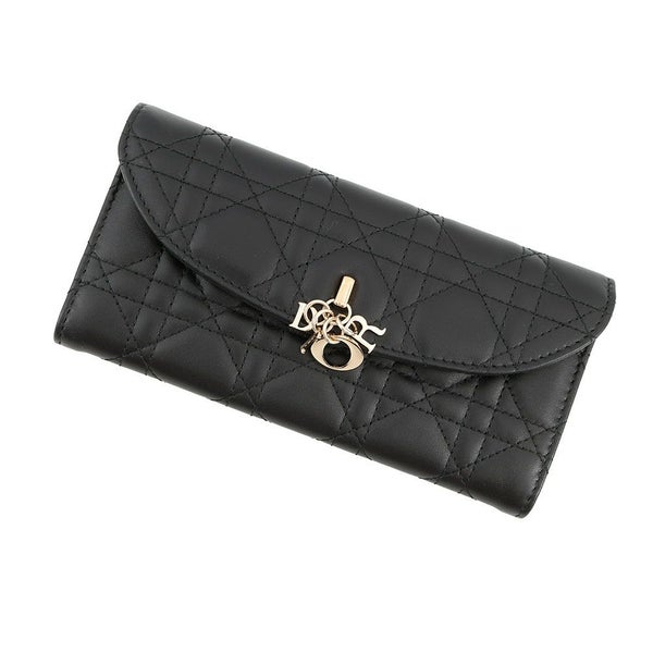 クリスチャン・ディオール 長財布 カナージュ My Dior Violet ラムスキン S6029ONMJ Christian Dior 黒