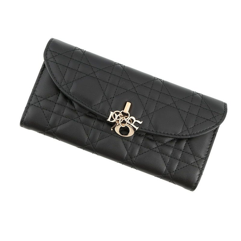 クリスチャン・ディオール 長財布 カナージュ My Dior Violet ラムスキン S6029ONMJ Christian Dior 黒