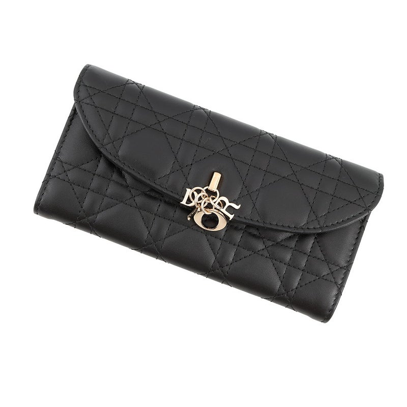 クリスチャン・ディオール 長財布 カナージュ My Dior Violet ラムスキン S6029ONMJ Christian Dior 黒
