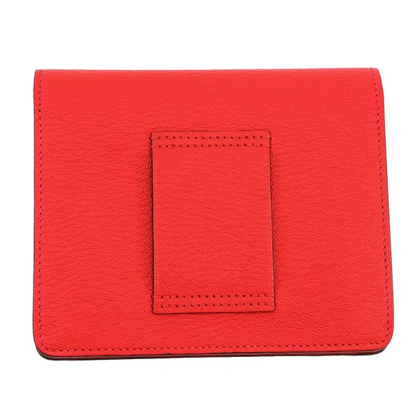 エルメス 財布 ロウリス ルリ スリム ルージュクー/シルバー金具 シェブルミゾル Z刻印 HERMES 財布