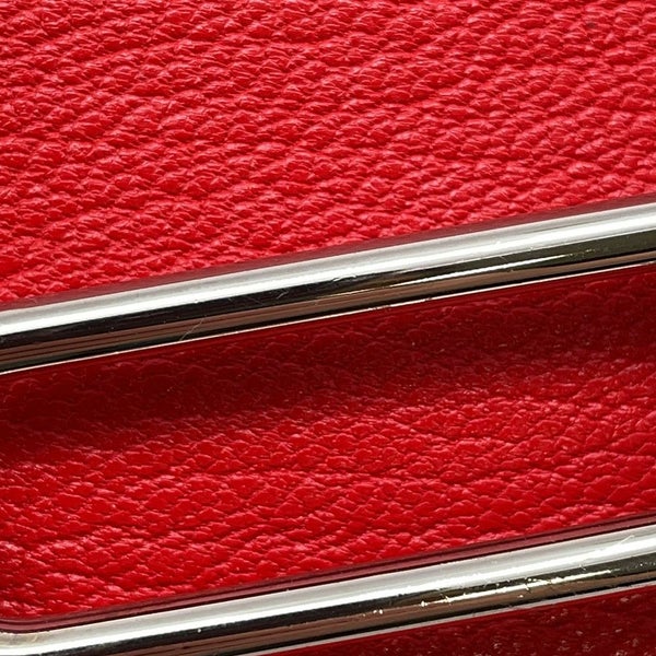 エルメス 財布 ロウリス ルリ スリム ルージュクー/シルバー金具 シェブルミゾル Z刻印 HERMES 財布