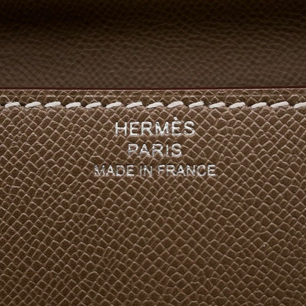 エルメス シャルニエール トゥーゴー エトゥープ/シルバー金具 ヴォーマダム K刻印 ショルダーウォレット