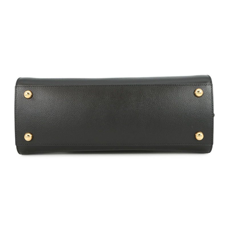 バーバリー ハンドバッグ サイドチェック バンウェル スモール レザー キャンバス 8084023 BURBERRY 2way 黒