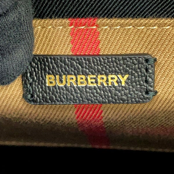 バーバリー ハンドバッグ サイドチェック バンウェル スモール レザー キャンバス 8084023 BURBERRY 2way 黒