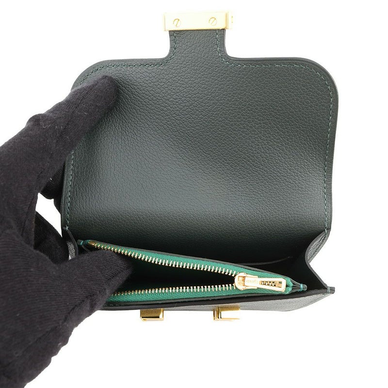 エルメス 財布 コンスタンス スリム ヴェールフォンセ/ヴェールモワイヤン/ゴールド金具 エバーカラー W刻印