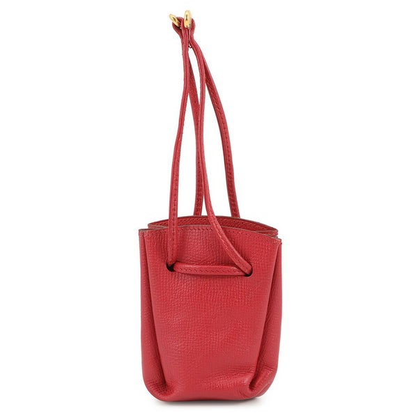 エルメス ポーチ ヴェスパ レッド/ゴールド金具 レザー □C刻印 HERMES 小物入れ