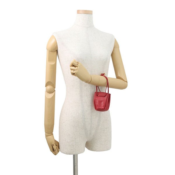 エルメス ポーチ ヴェスパ レッド/ゴールド金具 レザー □C刻印 HERMES 小物入れ