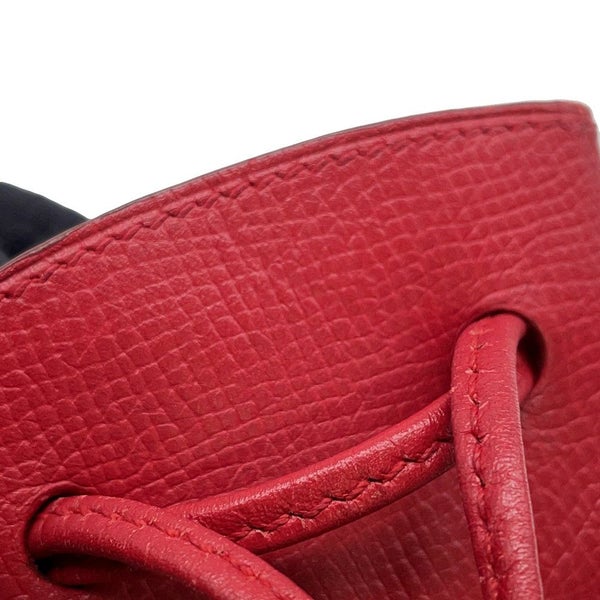 エルメス ポーチ ヴェスパ レッド/ゴールド金具 レザー □C刻印 HERMES 小物入れ