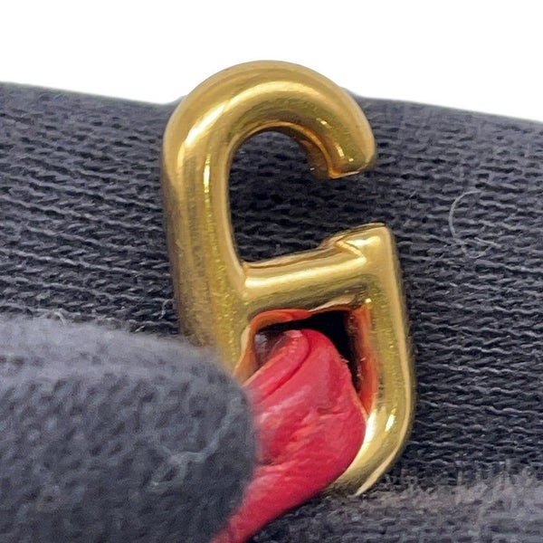 エルメス ポーチ ヴェスパ レッド/ゴールド金具 レザー □C刻印 HERMES 小物入れ