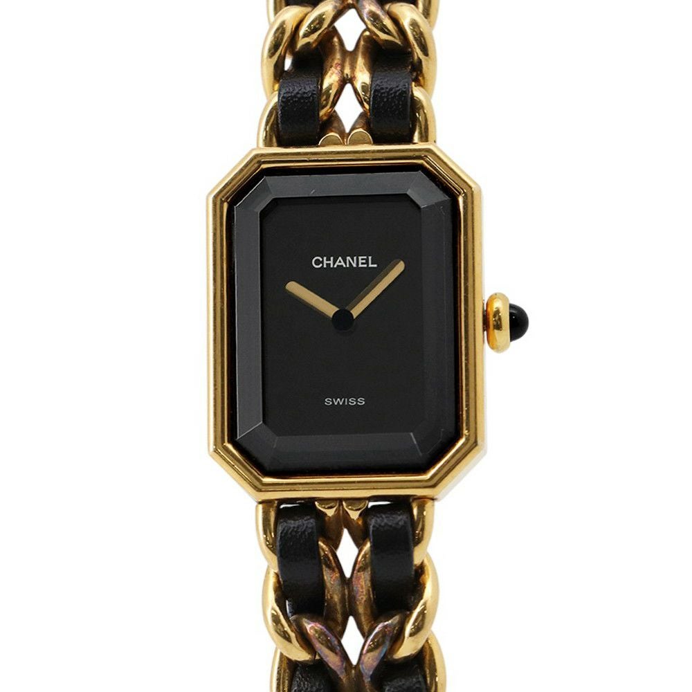 シャネル プルミエール M H0001 CHANEL 腕時計 レディース 黒文字盤