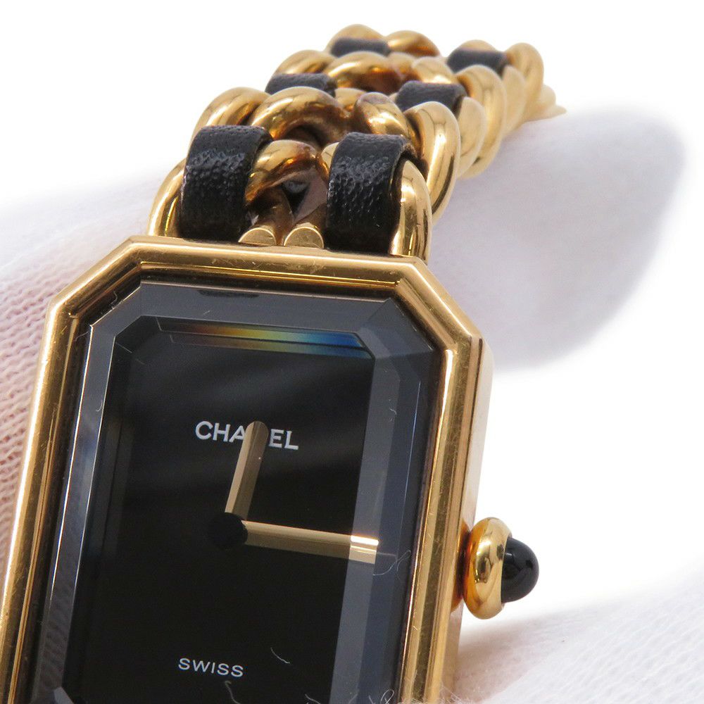 シャネル プルミエール M H0001 CHANEL 腕時計 レディース 黒文字盤