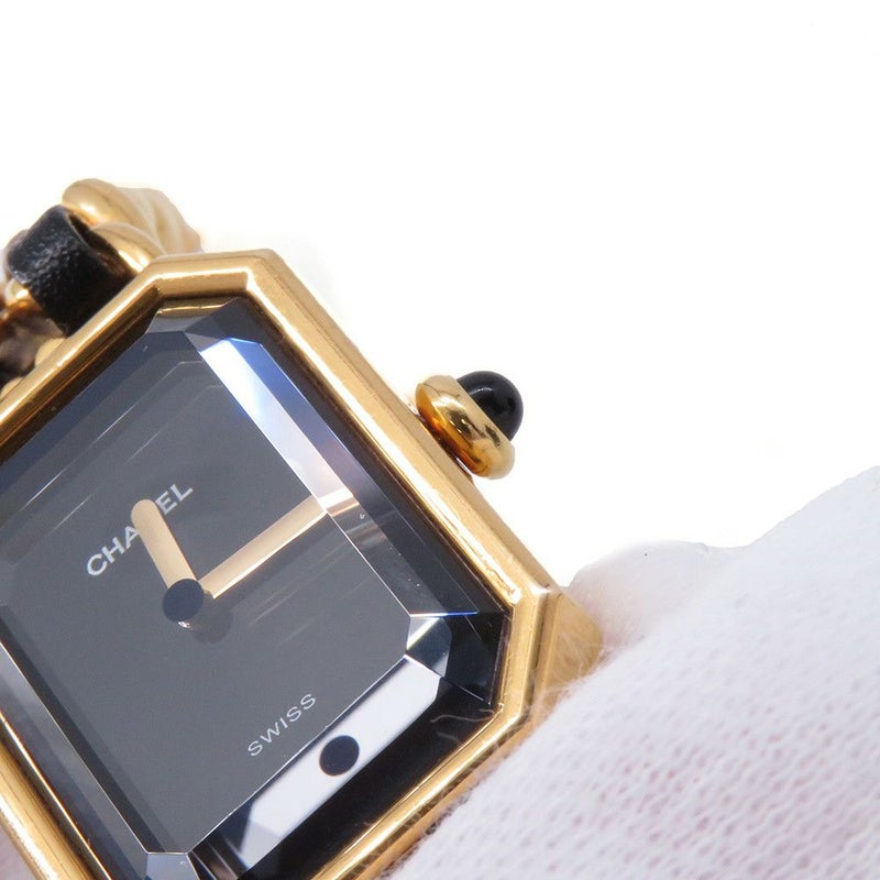 シャネル プルミエール M H0001 CHANEL 腕時計 レディース 黒文字盤 クォーツ