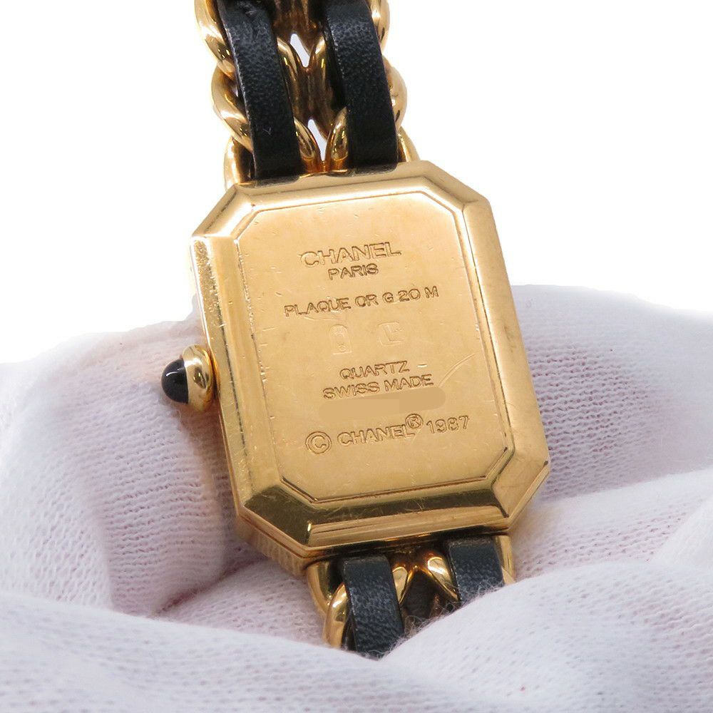 シャネル プルミエール M H0001 CHANEL 腕時計 レディース 黒文字盤