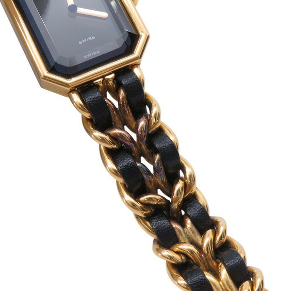 シャネル プルミエール M H0001 CHANEL 腕時計 レディース 黒文字盤 クォーツ