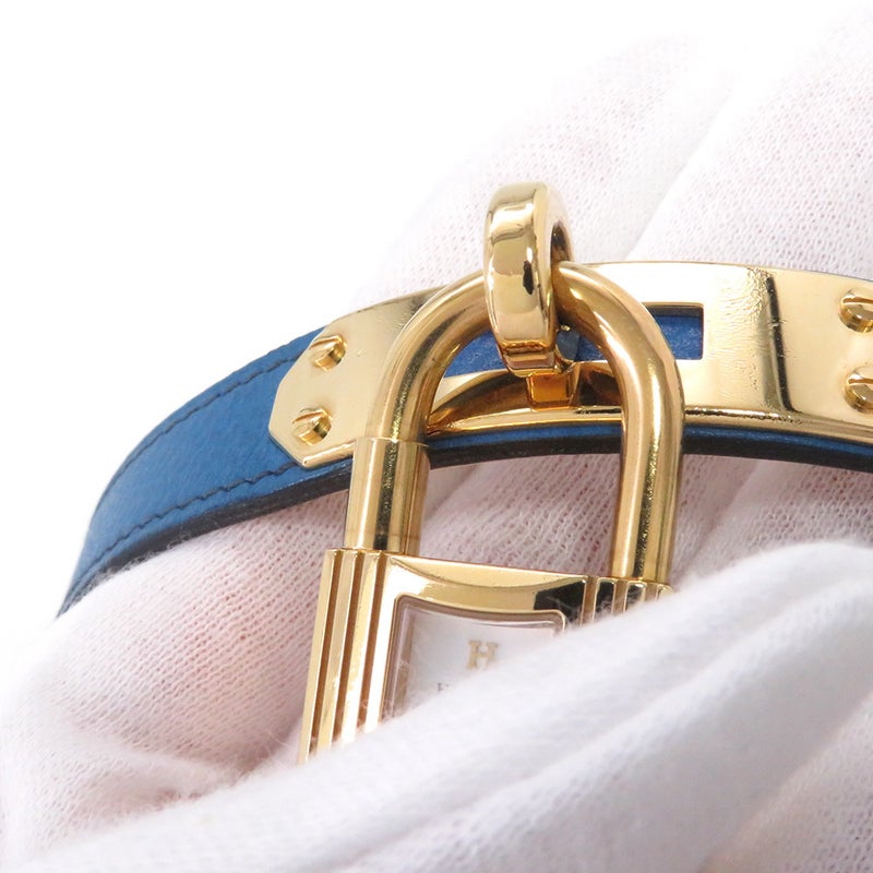エルメス ケリーウォッチ ブルー/ゴールド金具 エプソン ◯Y刻印 KE1.210 HERMES 腕時計 クォーツ ウォッチ 白文字盤