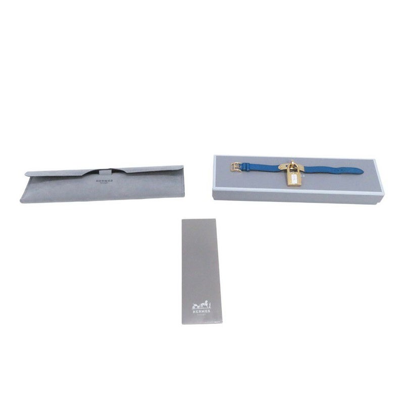 エルメス ケリーウォッチ ブルー/ゴールド金具 エプソン ◯Y刻印 KE1.210 HERMES 腕時計 クォーツ ウォッチ 白文字盤
