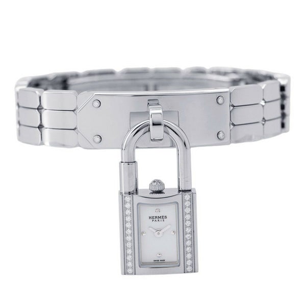 エルメス ケリーウォッチ KE4.130 HERMES 腕時計 ウォッチ クォーツ ダイヤベゼル ホワイト文字盤