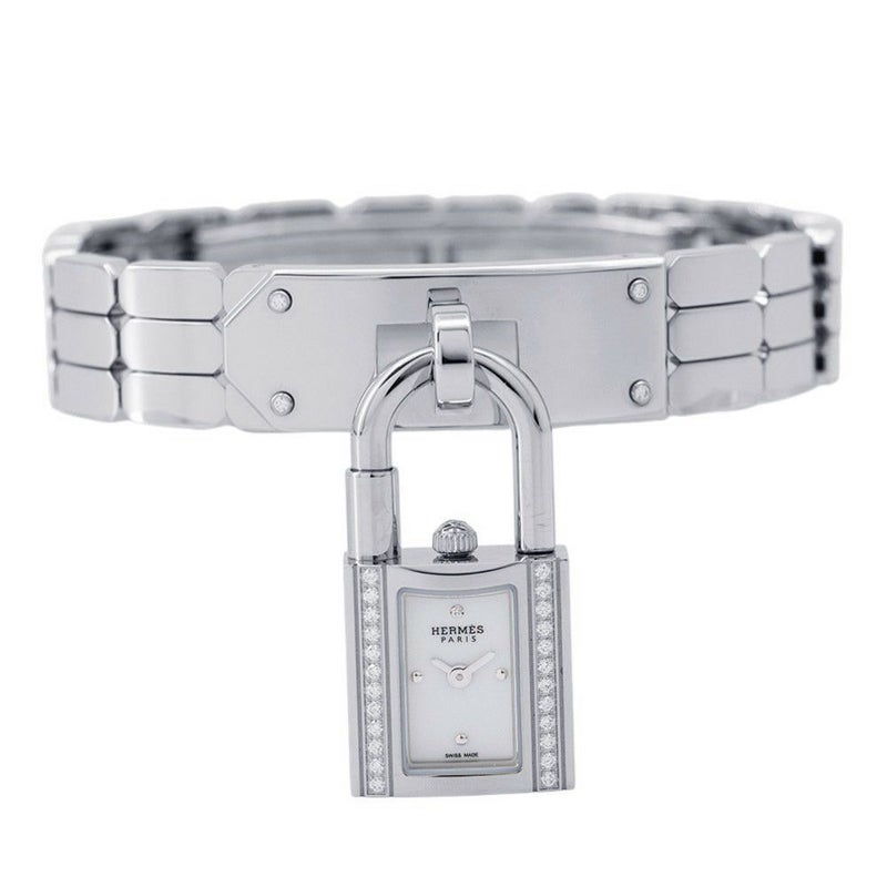 エルメス ケリーウォッチ KE4.130 HERMES 腕時計 ウォッチ クォーツ ダイヤベゼル ホワイト文字盤