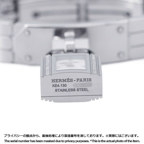 エルメス ケリーウォッチ KE4.130 HERMES 腕時計 ウォッチ クォーツ ダイヤベゼル ホワイト文字盤