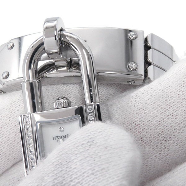 エルメス ケリーウォッチ KE4.130 HERMES 腕時計 ウォッチ クォーツ ダイヤベゼル ホワイト文字盤
