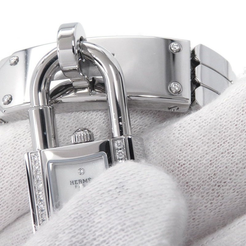 エルメス ケリーウォッチ KE4.130 HERMES 腕時計 ウォッチ クォーツ ダイヤベゼル ホワイト文字盤