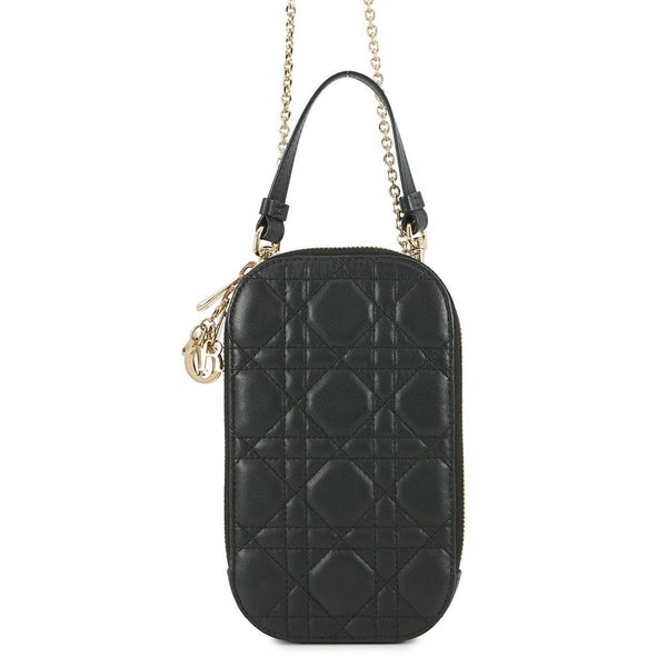 クリスチャン・ディオール スマホケース カナージュ レディディオール Call'in Dior フォンホルダー S0872ONMJ 黒 2way