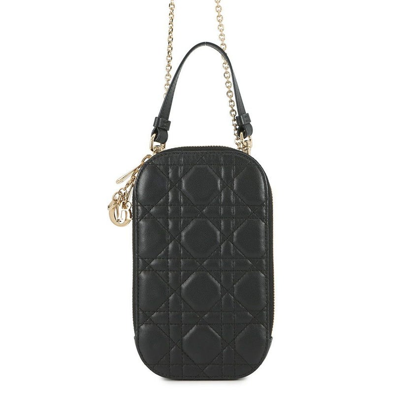 クリスチャン・ディオール スマホケース カナージュ レディディオール Call'in Dior フォンホルダー S0872ONMJ 黒 2way