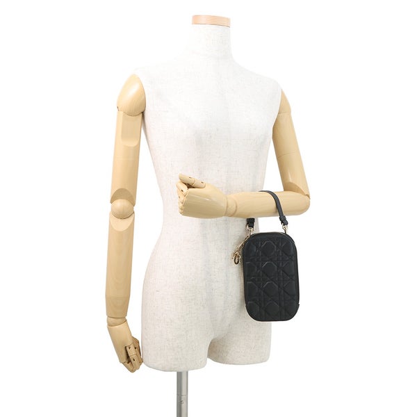クリスチャン・ディオール スマホケース カナージュ レディディオール Call'in Dior フォンホルダー S0872ONMJ 黒 2way