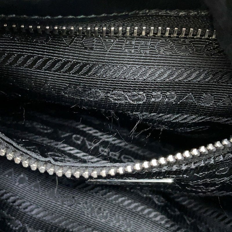 プラダ ハンドバッグ Re-Nylon Re-Edition 2002 ムーン ナイロン レザー 1BA381 PRADA 2way 黒