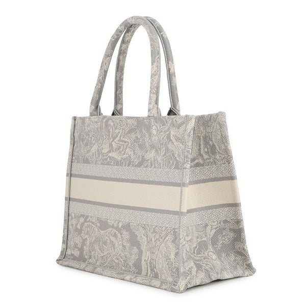 クリスチャン・ディオール トートバッグ ブックトート トワルドゥジュイ リバース エンブロイダリー ミディアム M1296ZRGO