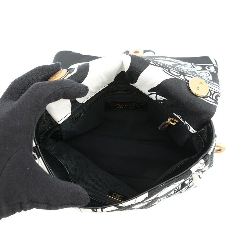 シャネル チェーンショルダーバッグ マトラッセ ココマーク ディアココ ミニ ナイロン AS3004 CAHNEL 黒 白 2way