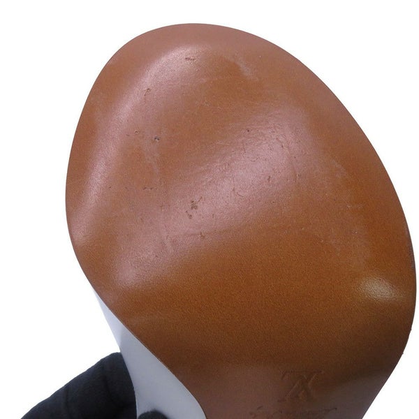 ルイヴィトン サンダル レザー トリニティライン ヒールサンダル レディースサイズ36 LOUIS VUITTON 靴 白 ホワイト