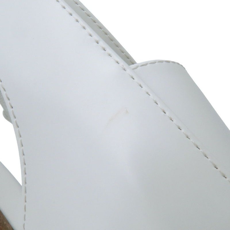 ルイヴィトン サンダル レザー トリニティライン ヒールサンダル レディースサイズ36 LOUIS VUITTON 靴 白 ホワイト