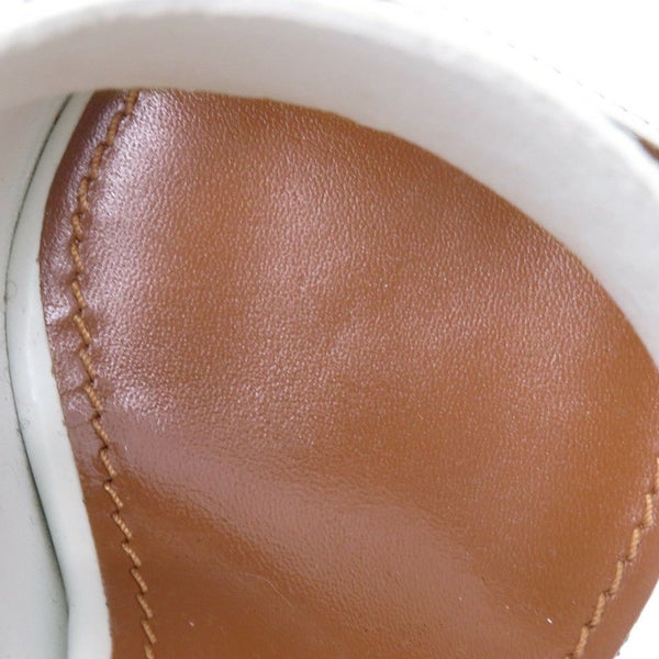 ルイヴィトン サンダル レザー トリニティライン ヒールサンダル レディースサイズ36 LOUIS VUITTON 靴 白 ホワイト