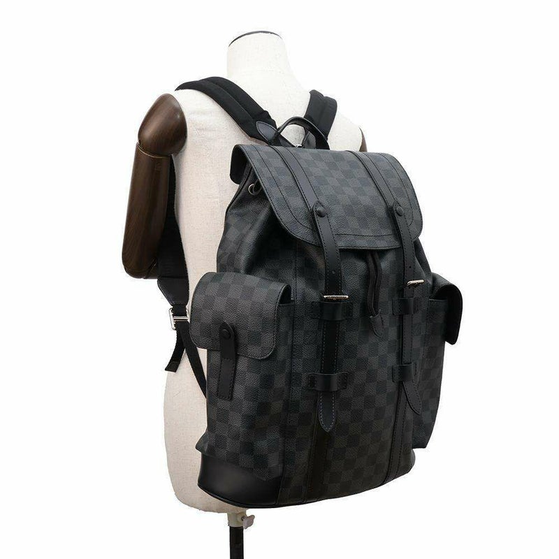 ルイヴィトン リュックサック ダミエ・グラフィット クリストファーMM N41379 LOUIS VUITTON バックパック 黒 ブラック