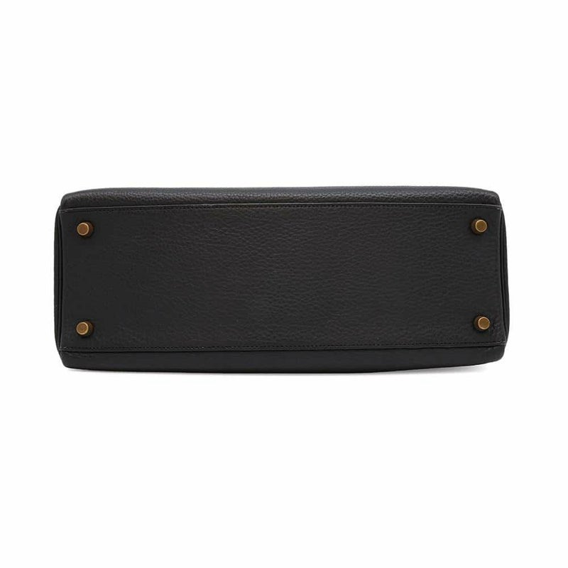 エルメス ハンドバッグ ケリー32 内縫い ブラック/ゴールド金具 アルデンヌ T刻印 2wayショルダー 黒