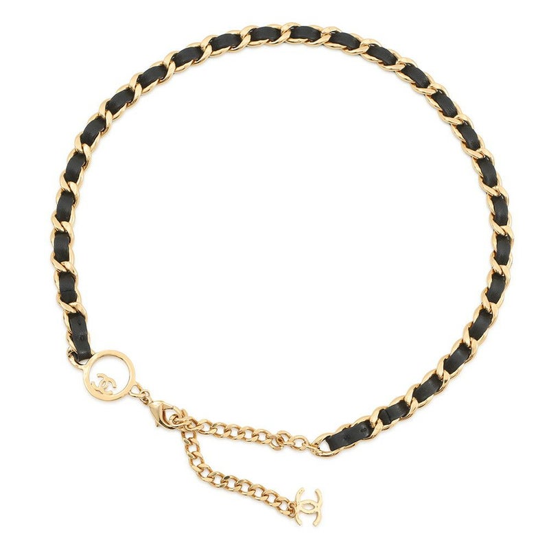 シャネル チェーンベルト ココマーク レザー メタル B24C CHANEL アクセサリー 黒