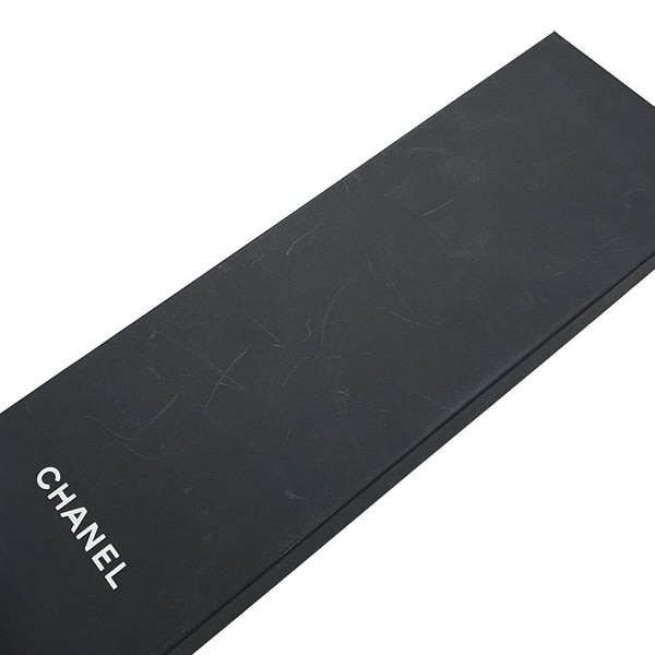 シャネル スカーフ ココマーク 総柄 ドット シルク CHANEL 黒