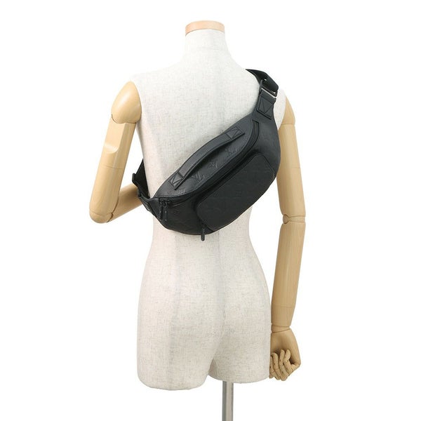 ルイヴィトン ボディバッグ モノグラム・シャドウ ラッシュ・バムバッグ M47058 ウエストバッグ 黒 ブラック