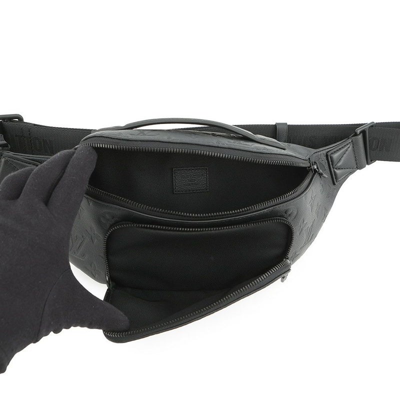 ルイヴィトン ボディバッグ モノグラム・シャドウ ラッシュ・バムバッグ M47058 ウエストバッグ 黒 ブラック