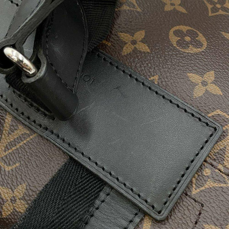 ルイヴィトン リュックサック モノグラム・マカサー クリストファーMM M43735 LOUIS VUITTON バックパック 黒 ブラック