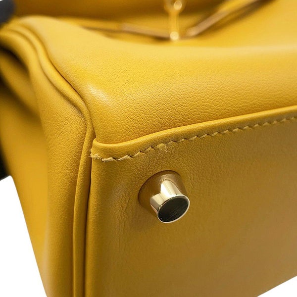 エルメス ハンドバッグ ケリー25 内縫い ジョーヌアンブル/ゴールド金具 スイフト C刻印 ２wayショルダー