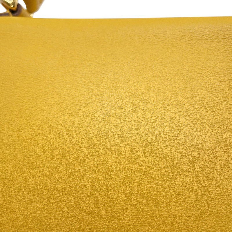 エルメス ハンドバッグ ケリー25 内縫い ジョーヌアンブル/ゴールド金具 スイフト C刻印 ２wayショルダー