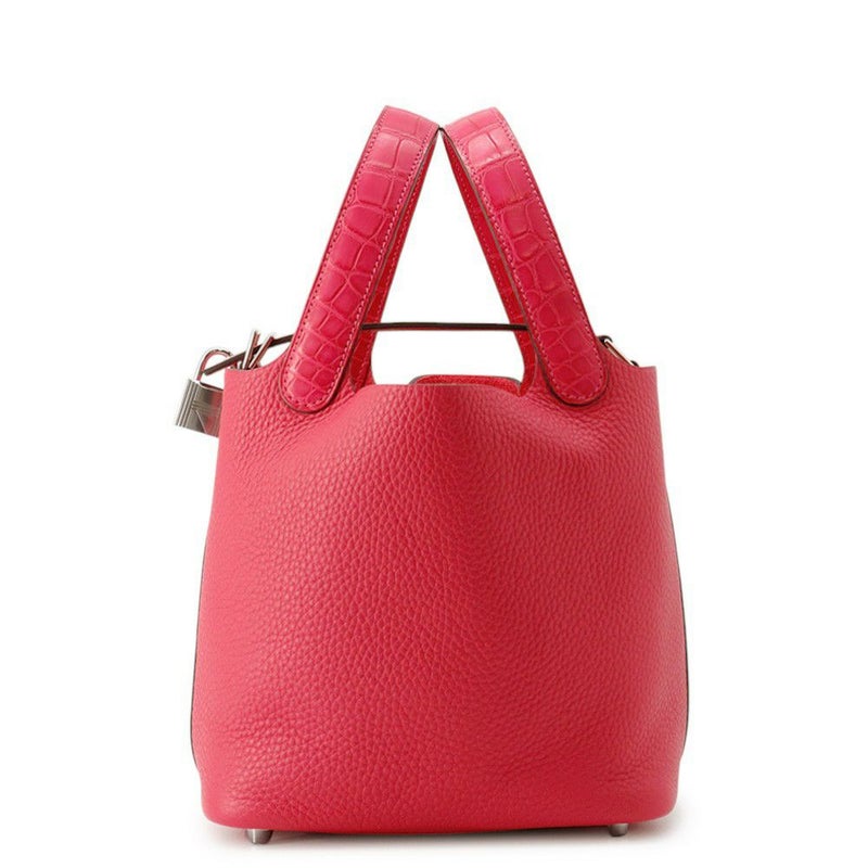 エルメス ピコタンロックPM タッチ フランボワーズ/シルバー金具 トリヨンクレマンス/アリゲーターマット Z刻印