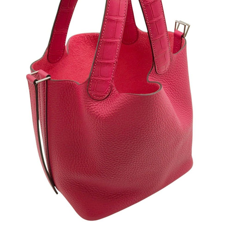 エルメス ピコタンロックPM タッチ フランボワーズ/シルバー金具 トリヨンクレマンス/アリゲーターマット Z刻印