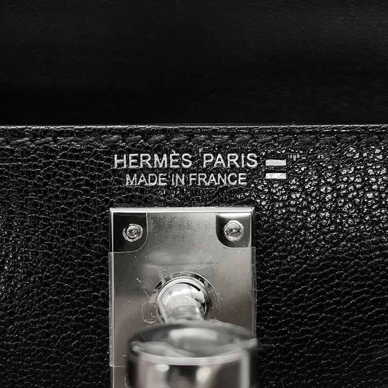 エルメス ミニケリー2 外縫い タッチ ブラック/オンブレ/シルバー金具 シェブルシャムキラ/リザードナチュラ K刻印 黒