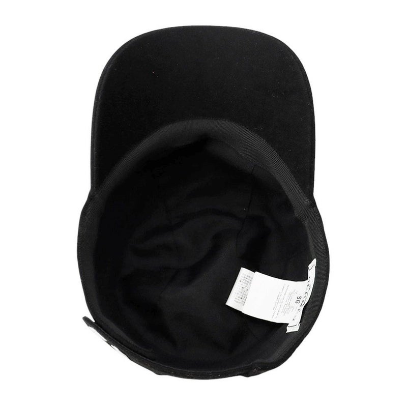 エルメス キャップ デイヴィス・ラッキー 馬蹄モチーフ カシミヤ サイズ56 HERMES キャスケット 黒