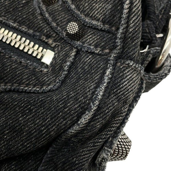 バレンシアガ ショルダーバッグ ル カゴール クロスボディバッグ デニム 719065 BALENCIAGA バッグ 黒