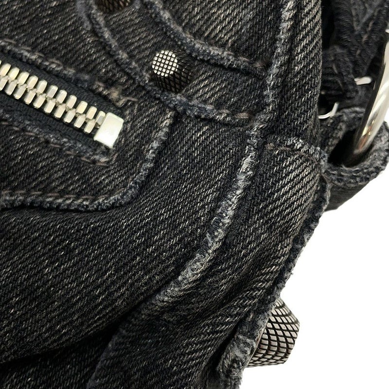 バレンシアガ ショルダーバッグ ル カゴール クロスボディバッグ デニム 719065 BALENCIAGA バッグ 黒